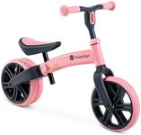 Yvolution 5024452, Junior Balance Bike, Pink, Multiple Adjustable Handlebar and Seat, Puncture-proof 9 Inch Wheels, Flexible Children's Balance Bike from 18 Months