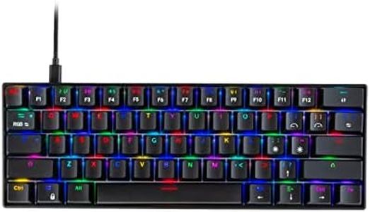 Cosmic Byte CB-GK-32 Themis 61 Key Mechanical Per Key RGB Gaming Keyboard with Outemu Red Switches and Software (Black)