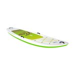 Stand - up - Hardshell Stand-Up Paddleboard - SUP BOARD FLOW 106 - White - Lime - 10'6", Lightweight Board with a Bottom Fin for Paddling, Non-Slip Deck - Perfect for Youth & Adult - FAA10P109-00