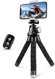 Sensyne Phone Tripod,Flexible Cell Phone Tripod with Phone Holder and Wireless Remote,Mini Travel Tripod Stand,Selfie Stick Tripod Compatible with Phones,Cameras for Selfie/Video/Photo/Live Stream