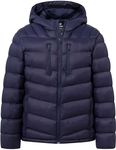 Wantdo Men's Hooded Winter Jacket Warm Hooded Puffy Down Jacket (Navy 2X-Large)