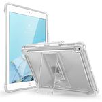 i-Blason Case for iPad 9th/8th/7th Gen 10.2 Inch (2021/2020/2019) [Halo Series] Clear Proteciton with Built in Kickstand, TPU Inner Bumper (Transparent)