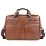Xieben Vintage Leather Shoulder Messenger Bag for Men Women Hangbag Travel Outdoors Business Office Fanny Pack Wallet Belt Crossbody Satchel Sling Pouch Brown