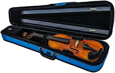 Sky Lightweight Full Size 4/4 Triangular Violin Case Blue Color