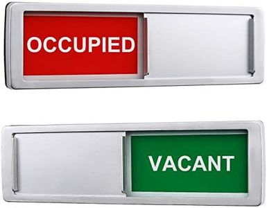 Privacy Sign, Vacant Occupied Sign for Home Office Restroom Conference Hotels Hospital, Slider Door Indicator Tells Whether Room Vacant or Occupied, 7'' x 2'' - Silver