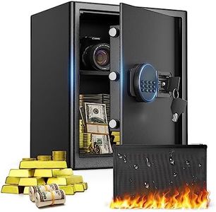 54L Home Safe Hotel Safes with Combination Lock, Fireproof Document Bag, Emergency Key, Three-Bolt Locking System, Wall Safes forCash, Jewellery and Documents