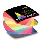 Navneet Youva | Rainbow Spiral Cube | For Students and Office Use | Note Pad | 8.7 cm x 8.7 cm | 500 Sheets