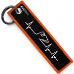 KEYTAILS Keychains, Premium Quality Key Tag for Snowmobile, Sled [Snowmobile - Heartbeat]