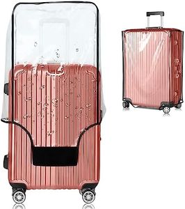 Esholife Clear PVC Luggage Cover Protectors Suitcase Cover for Suitcase TSA Approved, Black frame, XL(29-32inch luggage), Luggage Cover