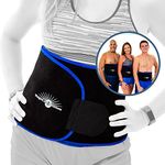 Waist Trimmer Sauna Belt to Burn Belly Fat and get a Slimmer Waistline. Waist Slimming, Weight Loss, Body Wrap Ab Belt for Weight Loss, for Men and Women. (Lg- 12" Wide, fits up to 50" Waist)