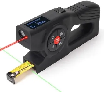 LUNYEE 393Ft Digital Tape Measure with Laser - 3-in-1 Recharge Electronic Laser Measuring Tape with Tape Measure 16Ft OLED Display M/in/Ft Unit Switch Area/Volume/Pythagorean,Class II Laser