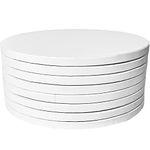 8-Pack 12 inch Cake Drums Cake Round Boards, White Sturdy Greaseproof Foil Cakeboard Drum Large Birthday Display Plate for Cakes,Professional Smooth Circle Base,1/2 Inch Thick