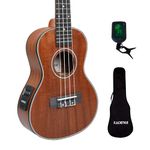 Kadence Concert Sized Ukulele 24inch (Built in Equalizer) With Bag and Tuner (Saple Wood With Binding)