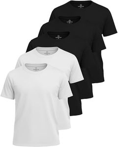 5 Pack: Boys Mesh Short Sleeve Shirts Crew Neck Boy Shirt T-Shirt Tshirt Tops Tees Girls Youth Teen Active Wear Athletic Quick Dry Basketball Gym Sport Undershirt Tee Soccer Top -Set 3,Small 6-7