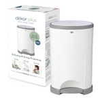 DEKOR Plus Diaper Pail System,White,Pack of 1