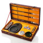 Artor Chinese Calligraphy Set - Sumi Supplies for Japanese Calligraphy Set - Calligraphy Brush - Calligraphy Writing for Beginners - Great Gift Idea, Red