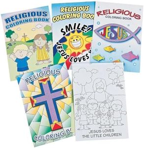 Fun Express Bible Coloring Book for Kids Set of 72 - Christian Coloring Books for Sunday School Prizes & VBS Activities | Religious Party Favors with Bible Story Illustrations for Faith Education