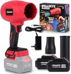 Bullseye Blower – Cordless Leaf Blower, Handheld Turbo Jet with 2 Batteries, 20V 350W Electric Air Power for Patio, Garage Cleaning and Car Drying – As Seen on TV