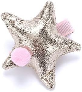 Girls Star Shape Hair Clip - Gold/Pink X1