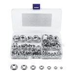 Yuhtech 296Pcs Cup Washers, Countersunk Finishing Washers Set, M4-M16 Stainless Steel Cup Washers Countersunk Screw Finishing Washer with A Plastic Case