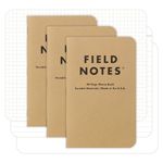 Field Notes Original Kraft (Mixed Paper 3-Pack (1 Graph, 1 Ruled, 1 Plain))