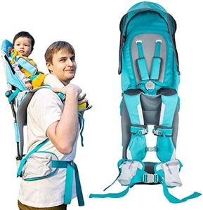 Baby Hiking Backpack Carrier with Rain Cover Sun Shade - Safe Backrest & Ergonomic Seat for Toddlers - Holds Up to 40 Pound - 6 Months to 3 Years