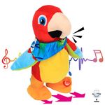 Hopearl Talking Parrot Repeats What You Say Walking Electric Interactive Animated Toy Speaking Plush Buddy Gifts for Toddlers Birthday Festival Holiday, 8''