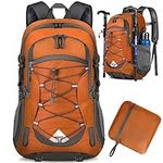 40L Packable Backpack Waterproof Hiking Backpacks Lightweight Outdoor Sport Travel Daypack for Climbing Camping Touring， Orange