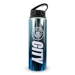 Hy-Pro Officially Licensed Manchester City F.C 750ml Aluminium UV Bottle ,Integrated Folding Straw, Neochrome Finish, Leakproof, Lightweight, BPA Free, Man City, Blue