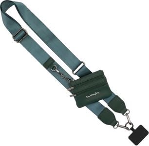 Save the Girls Clip & Go Phone Lanyard Crossbody Strap with Wallet, Green