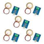 Jopto 5PCS Analog Ceramic Piezo Vibration Sensor Module 3.3V 5V Analog Output Supplies Sensors Analog Piezoelectricity Controller Electronic Components Compatible with Arduino DIY Kit