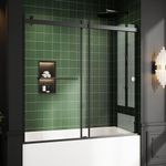 Foskbaths Bathtub Sliding Door, 55"