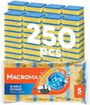 Macromax Bubble Sponge – Heavy Duty Scrub Sponge for Kitchen, Stovetops & Grills – Large Pore for Extra Foam – Powerful Scrubbing Pad for Tough Stains, 250-Pieces