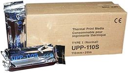 UPP 110S Ultrasound Printer Paper, Type I Black And White Video Thermal Paper Bx/10 New 110mm x 20m (10 ROLLS)