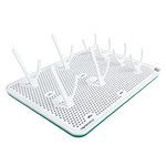 nanobébé Slim Drying Rack - BPA-Free, Adjustable Baby Bottle Drying Mat with Built in Drainer & 8 Moveable Pegs - Easily Dry & Store Breastfeeding Essentials Anywhere with Travel Bottle Drying Rack