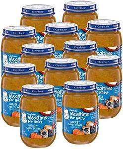 Gerber Mealtime for Baby 3rd Foods Baby Food Jar, Harvest Turkey Dinner, Advanced Texture with No Artificial Flavors or Colors, 6 OZ Glass Jar (Pack of 12)