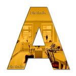 Chote Mote Seller - Letter (A) Alphabet Big Size Mirror Alphabets for Art and Craft | Mirror Stickers for Wall, Wall Decoration, DIY Craft, | Mirror Wall Stickers (Golden_A)