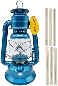 Light of Mine - Dietz #30 Little Wizard Red Oil Lantern with 5/8" Replacement Wick Strips (Blue)