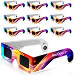 MedOptics Solar Eclipse Glasses Approved 2024 - AAS, ISO & CE Certified for All Ages - Lab Tested - Includes Eclipse Path Map (10)