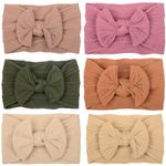 6 Pack Baby Nylon Headbands Hairbands Hair Bow Elastics,Soft Nylon Newborn Head Bands Infant Toddler Hairbands,Bows Child Hair Accessories for Baby Girls Newborn Infant Toddlers Kids (style2)