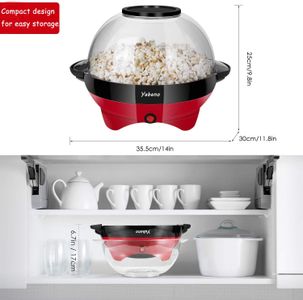Yabano 5L Popcorn Maker – Red Electric Popcorn Machine