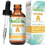 Vitamin A Drops 10000 IU - Liquid retinyl Palmitate with Coconut MCT Oil, Vegan micellized VIT A Supplement for Skin and Acne