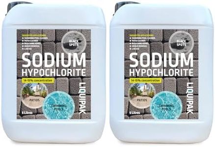 Liquipak Sodium Hypochlorite 10L Patio Cleaner | High Strength, Swimming Pool Liquid Chlorine, Concentrated 2x5L
