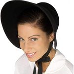 Rubies 66680 Colonial Felt Bonnet Costume Headwear, Solid, Black, Adult