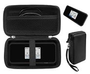 CaseSack Case for Inseego MiFi M2100, M2000 Hotspot, Verizon Wireless Jetpack 8800L 4G LTE, Mesh Accessory Pocket, Detachable Wrist Strap (Black)