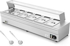 6 Pan Commercial Food Warmer, Stain