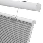 Keego Window Blinds Top Down Bottom Up Cordless Light Filtering Cellular Shades-Honeycomb Blinds for Bathroom Kitchen Windows Doors, Grey (Light Filtering), 54" Wx48 H