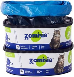 ZOMISIA 2 Pack Cat Litter Refill Bags, Non-See-Through Jumbo 60FT Cartridge Refill Total Up to 36 Weeks (Over 8 Months) Per Cat for Odor Control, Compatible with Genie Standard, Plus