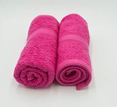 Lex's Linens Pack of 2 100% Combed Cotton Hot Pink Bath Towels