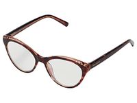 Kate Spade New York Women's Xara Blue Light Readers Cat Eye Reading Glasses, Dark Havana/Demo Lens, 51mm, 16mm + 2, Dark Havana/Demo Lens, +2.00